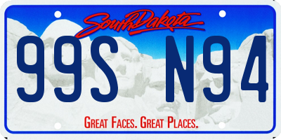 SD license plate 99SN94