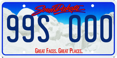 SD license plate 99SO00