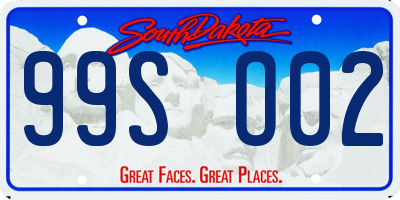 SD license plate 99SO02