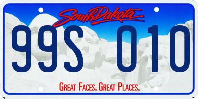 SD license plate 99SO10
