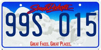 SD license plate 99SO15