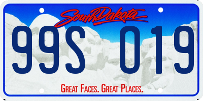 SD license plate 99SO19