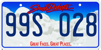SD license plate 99SO28