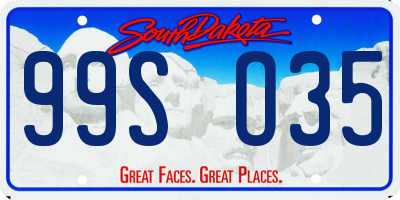 SD license plate 99SO35