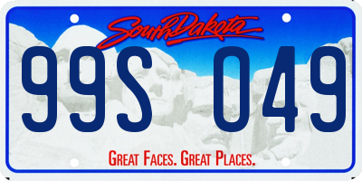 SD license plate 99SO49