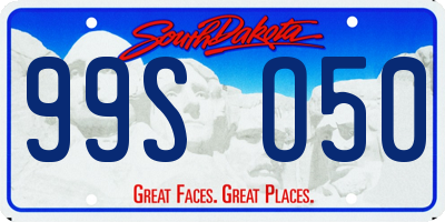 SD license plate 99SO50