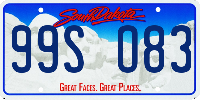 SD license plate 99SO83
