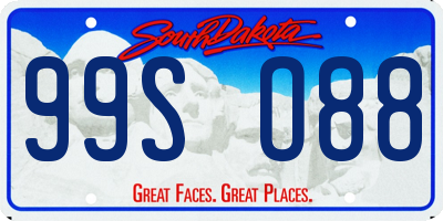 SD license plate 99SO88