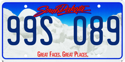 SD license plate 99SO89