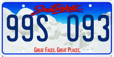 SD license plate 99SO93