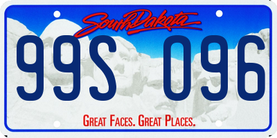 SD license plate 99SO96