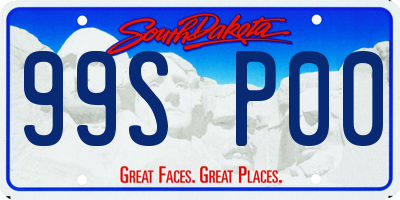 SD license plate 99SP00