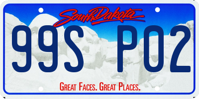 SD license plate 99SP02