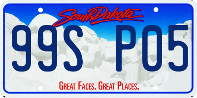 SD license plate 99SP05