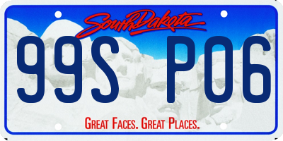 SD license plate 99SP06