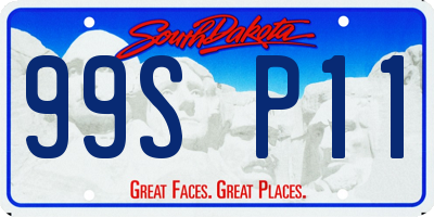 SD license plate 99SP11
