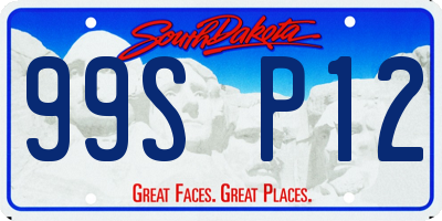 SD license plate 99SP12