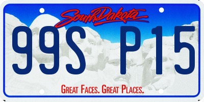 SD license plate 99SP15