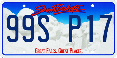 SD license plate 99SP17