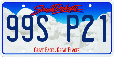 SD license plate 99SP21