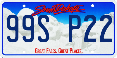 SD license plate 99SP22