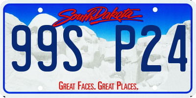 SD license plate 99SP24