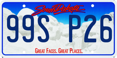 SD license plate 99SP26