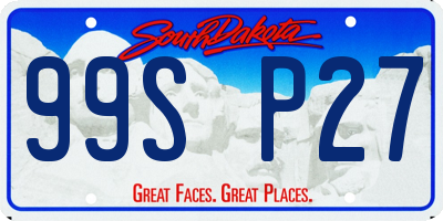 SD license plate 99SP27