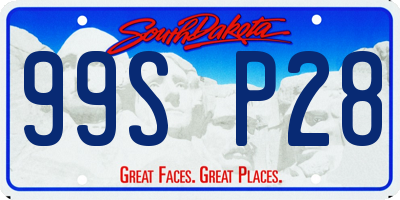 SD license plate 99SP28