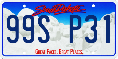 SD license plate 99SP31