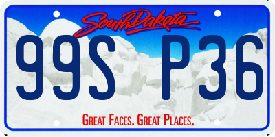 SD license plate 99SP36