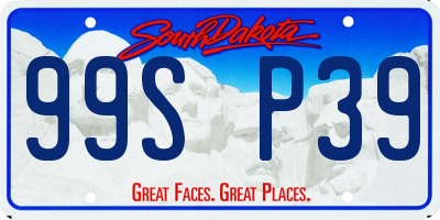 SD license plate 99SP39