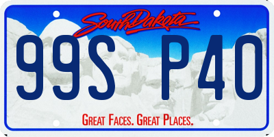 SD license plate 99SP40