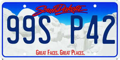 SD license plate 99SP42