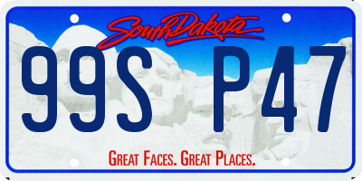 SD license plate 99SP47