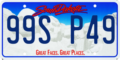 SD license plate 99SP49