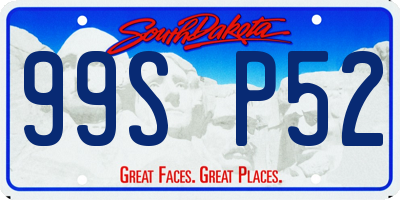 SD license plate 99SP52