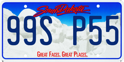 SD license plate 99SP55