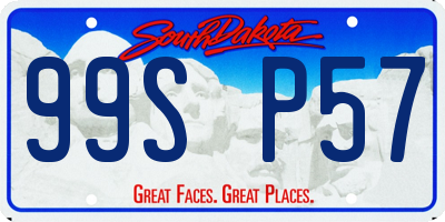 SD license plate 99SP57