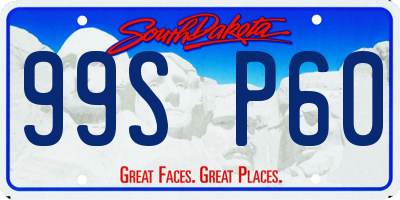 SD license plate 99SP60