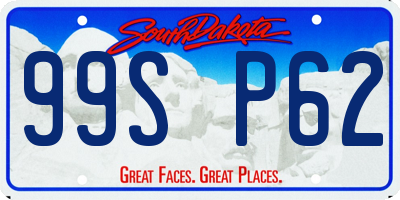SD license plate 99SP62