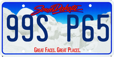 SD license plate 99SP65