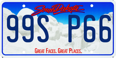SD license plate 99SP66