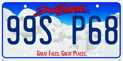 SD license plate 99SP68