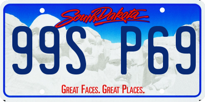 SD license plate 99SP69