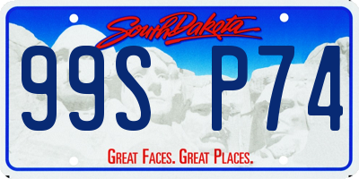 SD license plate 99SP74