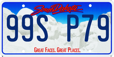 SD license plate 99SP79