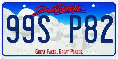 SD license plate 99SP82