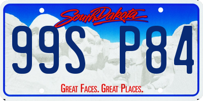 SD license plate 99SP84
