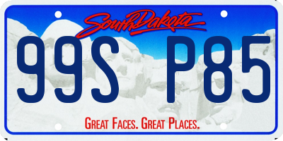 SD license plate 99SP85